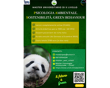 Master in psicologia ambientale, sostenibilità e green behavior